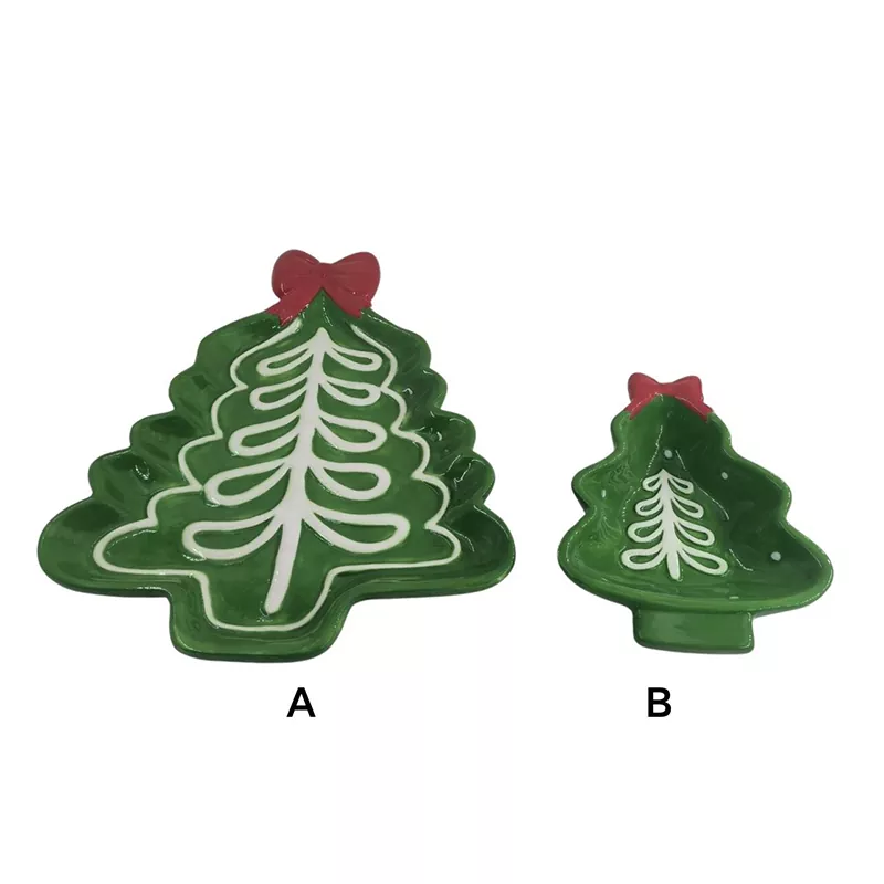 Різдвяна ялинкова тарілка, розписана вручну святковий подарунок