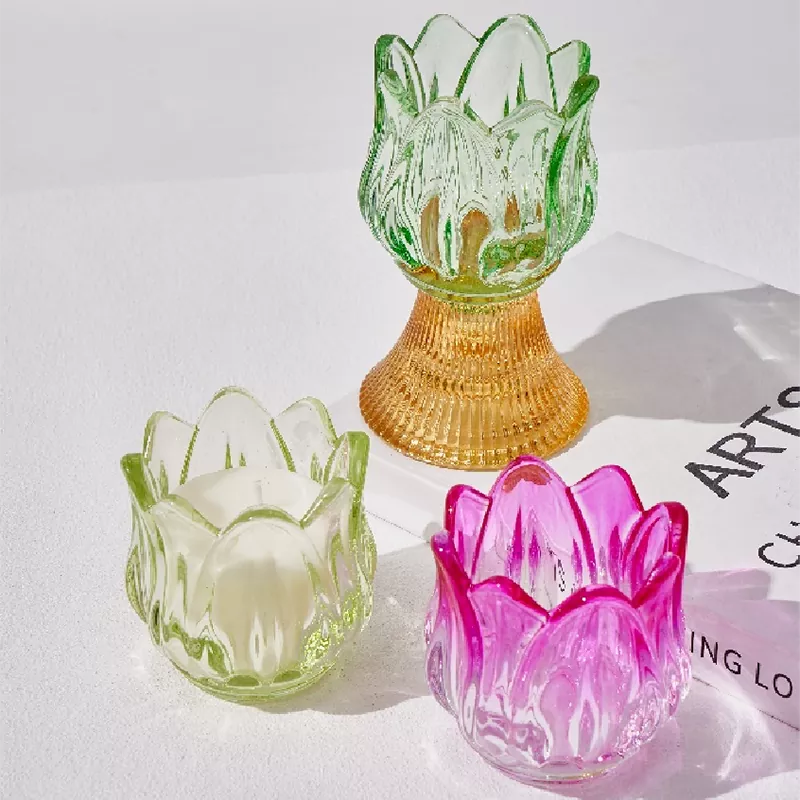 Кольорові Merveilles Florales Glass Candlestick