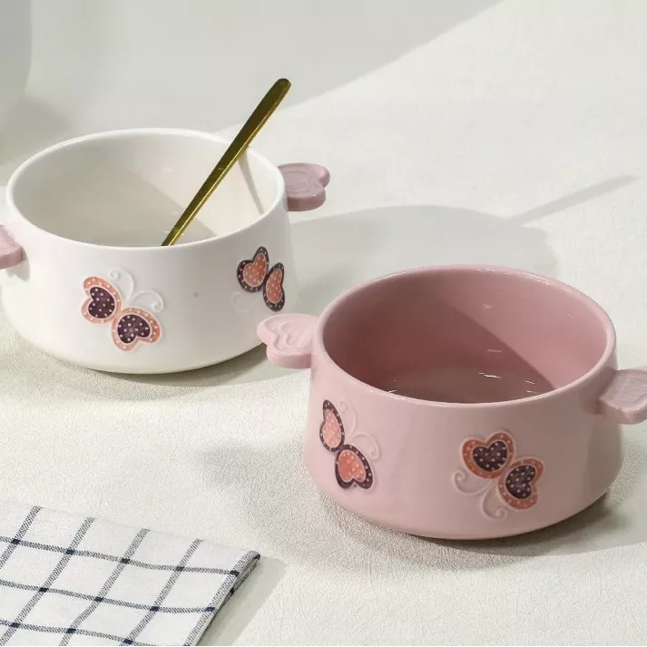 Безпечна ручна розписана керамічна миска для посудомийної машини