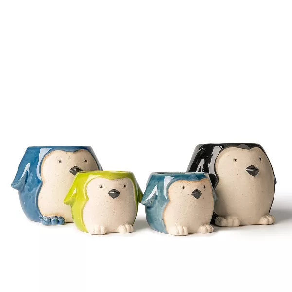 Керамічні свічники у формі пінгвіна